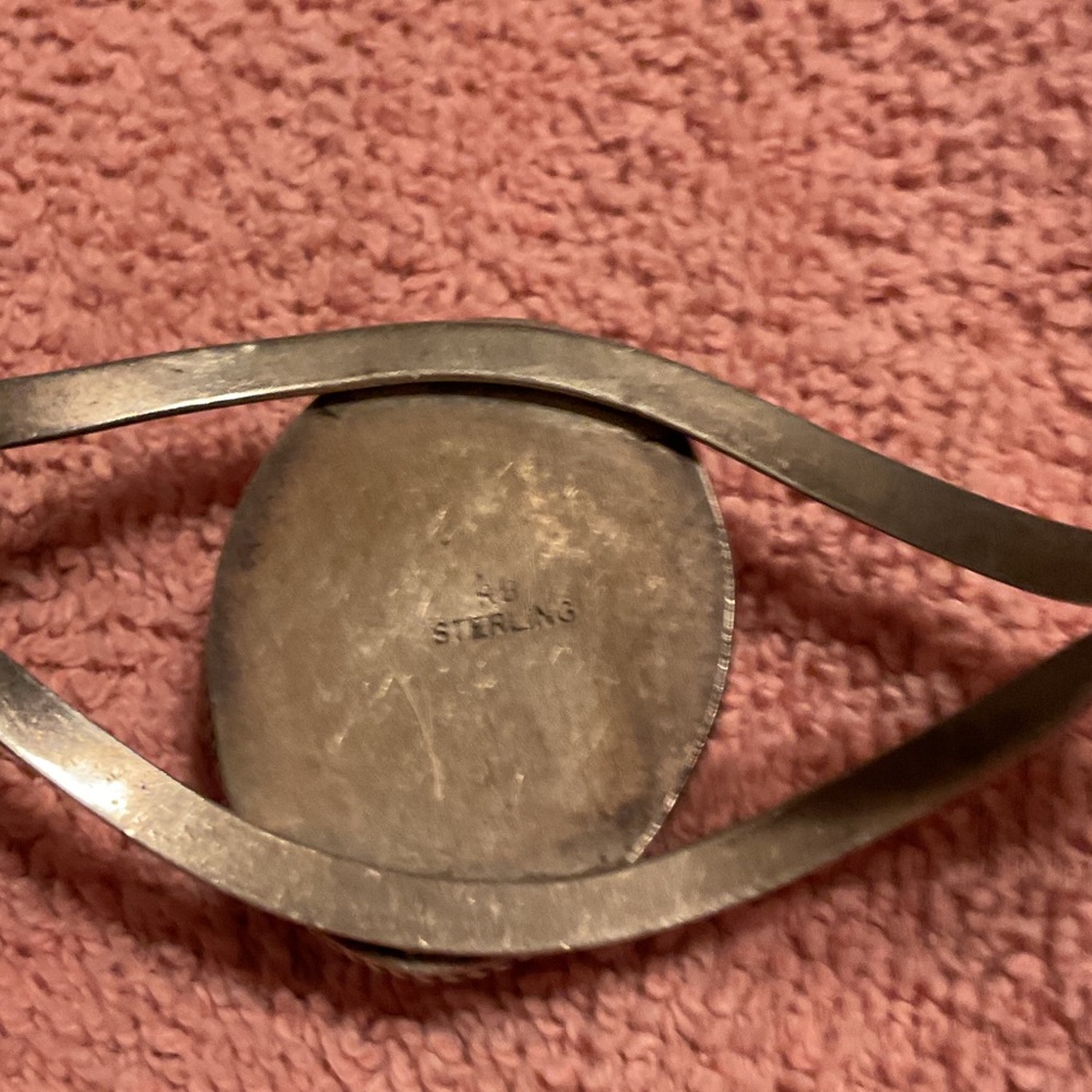 Sterling Elegant Silver and Amber Bracelet - Picture 2 of 2